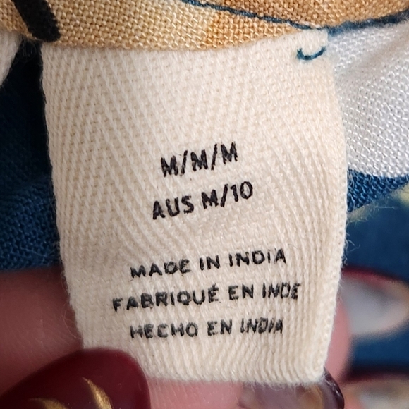 ROXY MIDI SPAGHETTI STRAP FLORAL TROPICAL TURQUOISE DRESS SZ M - Picture 10 of 10